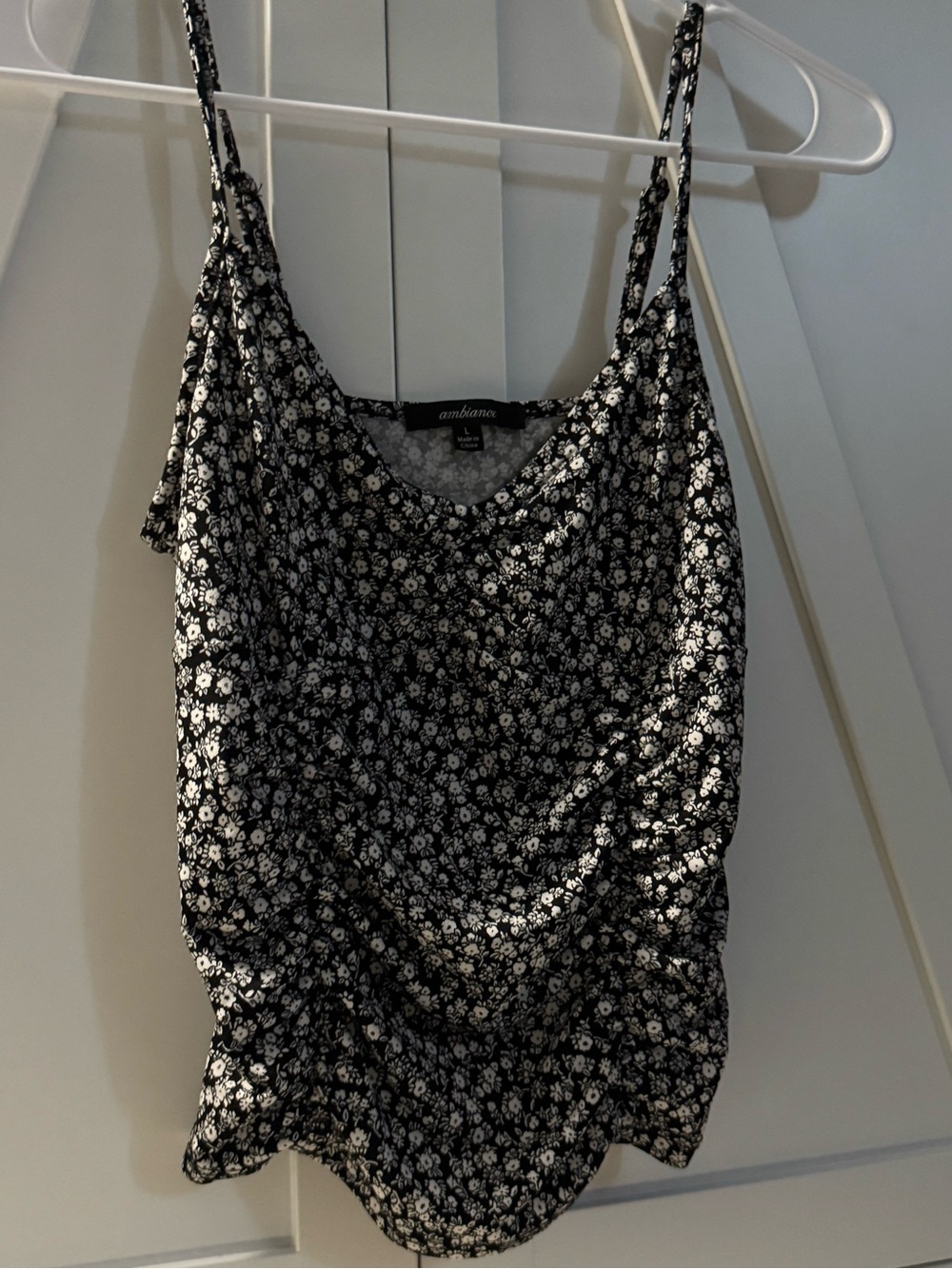 3 for $20 Black Floral Spaghetti Strap Tank Top